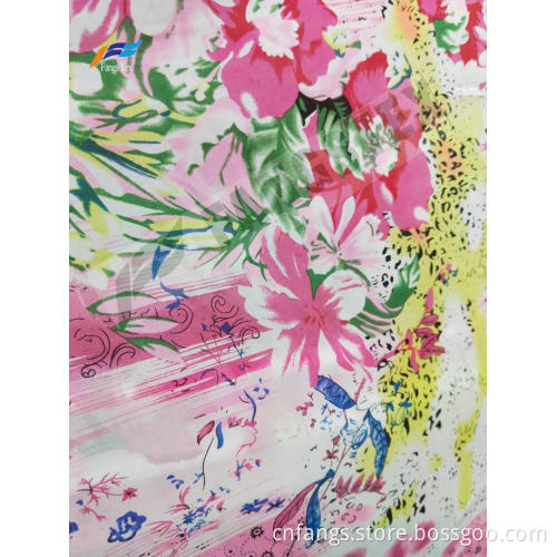 Polyester Digital Printed Girls' Stock Pearl Chiffon Fabric